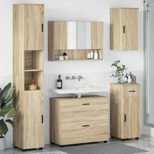  Set namještaja za kupaonicu 5 pcs sonoma hrast 30 x 35 x 192 cm Cene