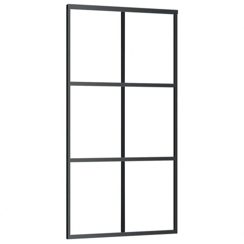  Klizna vrata s priborom crna 102 x 205 cm od ESG stakla Slike