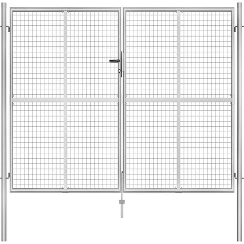  Vrata pocinkano jeklo 306x250 cm srebrna, (20761458) Cene