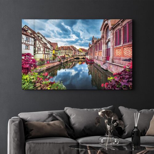 WALLXPERT Dekorativna slika na kaljenom staklu, 70x110cm, &Scaron;areno Cijene