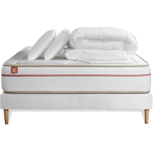 Marmottes & Co Celoten paket za posteljo - Vzmetnica 160x200 cm + vzmetnica z letvami (komplet) + 2 vzglavnika + odeja - Le Paisible, (21614214) Cene