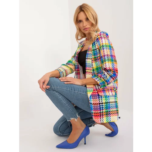 Fashion Hunters Colorful women's blazer without fasteners