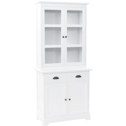 VidaXL Kredenca s 4 vrati MDF in borovina 80x40x180 cm Slike