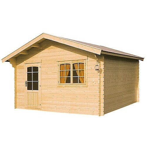  Vrtna hi&amp;scaron;ka Pekkala (Zunanje dimenzije vključno s stre&amp;scaron;nim previsom (&amp;Scaron; x G): 455 x 453 cm, Debelina stene: 28 mm, Les, Rjava) Slike