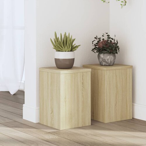 vidaXL Stojalo za rastline 2 kosa sonoma hrast 20x20x30 cm inž. les Cene