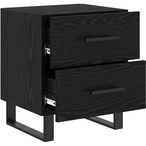  Noćni Ormari s ladicama 2 pcs Crni hrast 40 x 35 x 47.5 cm Slike