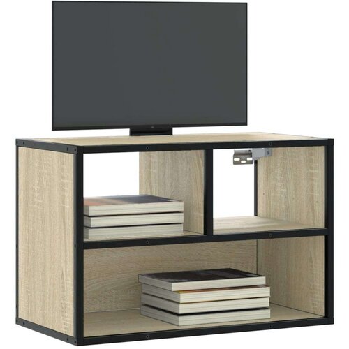 TV ormarić boja hrasta 60x31x39 5 cm konstruirano drvo i metal Cijene