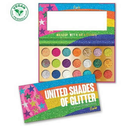 Rude Cosmetics paleta glitera united shades of glitter | senke za oči Slike