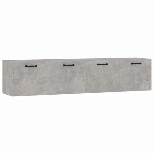  Zidni ormarići 2 kom boja siva betona 60x36,5x35 cm drveni Slike