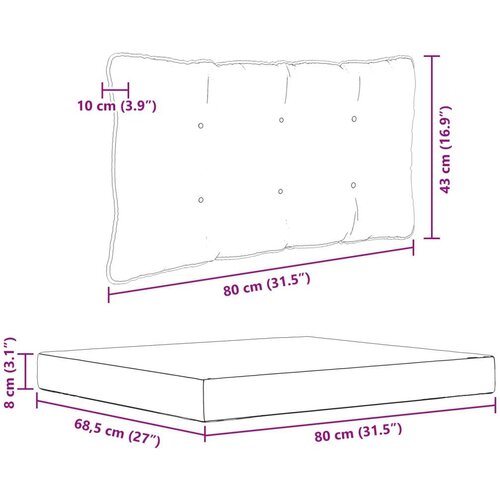  Jastuk za vanjsku sofU 2 pcs Crvena Poliester - Crvena 80 x 80 cm 1x sjedalo +1x naslon (2D s bartagom) Slike