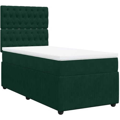Box spring krevet s madracem tamnozeleni 100x200 cm bar&amp;scaron;unasti Slike