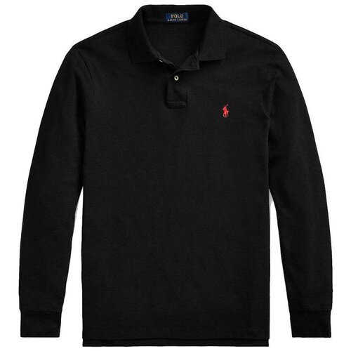 Polo Ralph Lauren Polo majice dolgi rokavi - Črna Cene