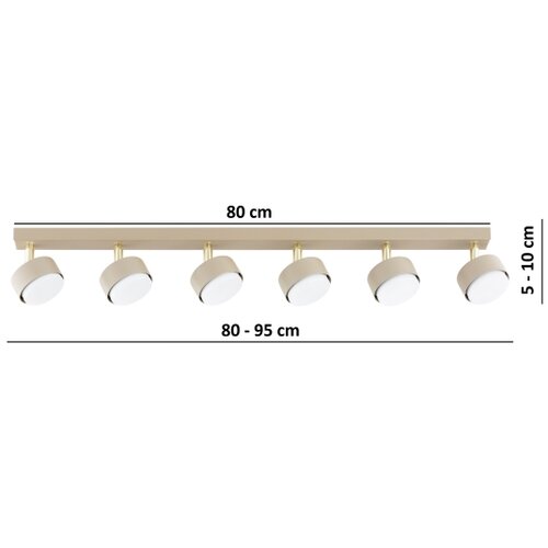 Brilagi LED spot svetiljka MONO 6xGX53/30W/230V bež/zlatna Slike