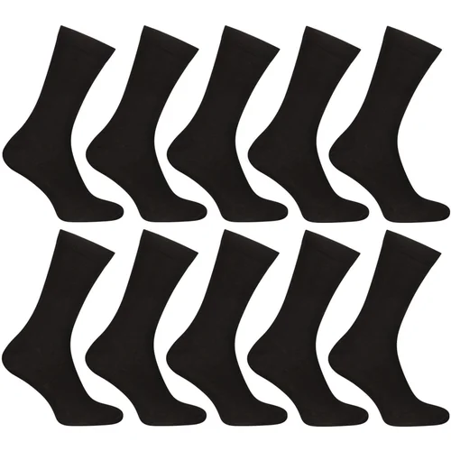 Nedeto 10PACK high bamboo black socks