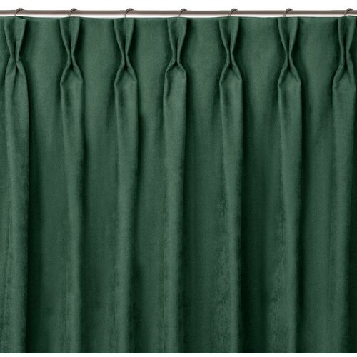  Curtain MILANA color bottle green style classic flex 9.5 cm with double pleat chenille 280x270 HOMEDE Cijene