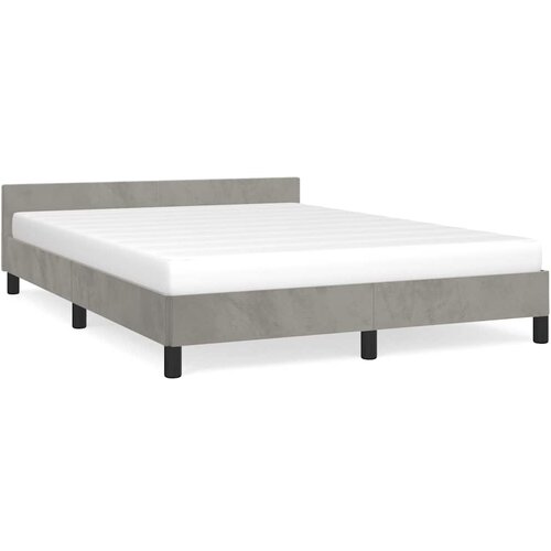  Okvir za krevet bez madraca svjetlosivi 140 x 190 cm bar&amp;scaron;unasti Slike