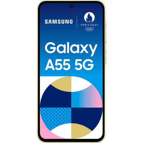 Samsung Smartphone 6.6&amp;quot;, 5G, Octa Core 2.75GHz, RAM 8GB, 50Mpixel - Galaxy A55 5G 8GB/128GB Lemon Slike