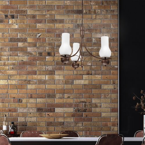  Brilagi - LED luster na lancu COTTAGE 3xE14/40W/230V hrast/bela Slike