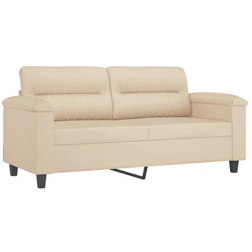 Maison Chic kavč - Sofa - Kanape dvosed krem 140 cm tkanina iz mikrovlaken, (21727036) Maison Chic kavč - Sofa - Kanape dvosed krem 140 cm tkanina iz mikrovlaken, (21727036)