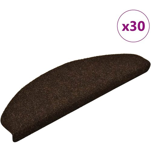vidaXL samoljepljivi otirači za stepenice 30 kom smeđe 65x21x4 cm Cene