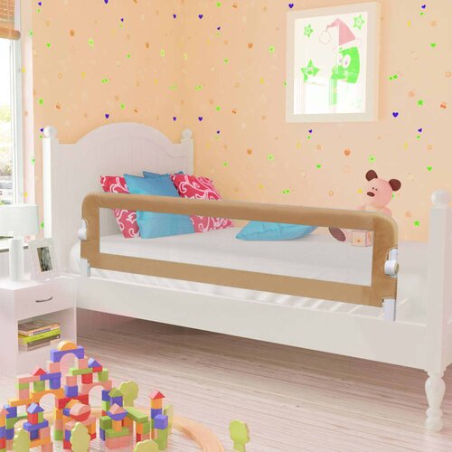vidaXL Sigurnosna ogradica za dječji krevet bež 150 x 42 cm poliester Cijene