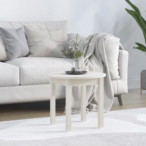  Stolić za kavu bijeli Ø 45x40 cm od masivne borovine