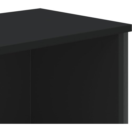  za knjige crni 80x31x169 cm od konstruiranog drva Slike
