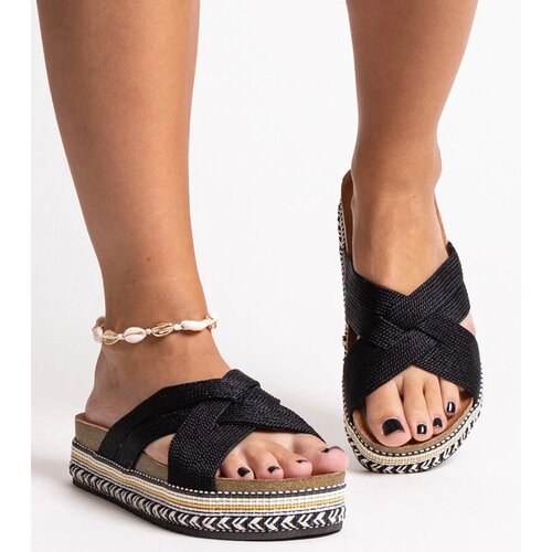 D/CEO Black sandals on a block heel Millo Cene