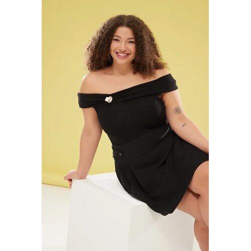 Trendyol ženska bluza Tbbss25Af00057, crna Slike