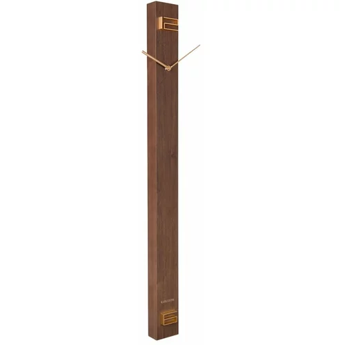 Karlsson rjava lesena stenska ura Discreet Long, 7,7 x 90 cm
