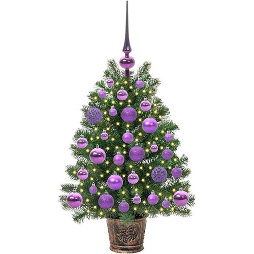  Umjetno božićno drvce s 150 LED svjetlima Zelena 75 cm PE i PVC Slike