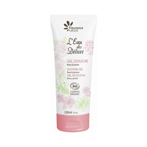 Fleurance Nature L'Eau des Délices gel za prhanje vrtnica in jasmin - 200 ml Cene
