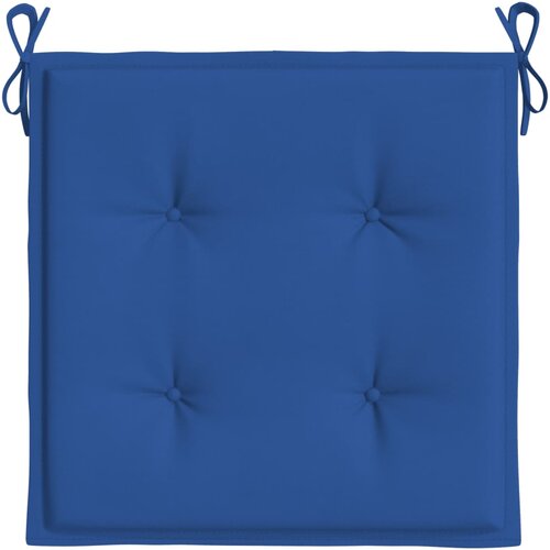  Jastuci za vrtne stolice 4 kom plavi 50 x 50 x 4 cm od tkanine Slike