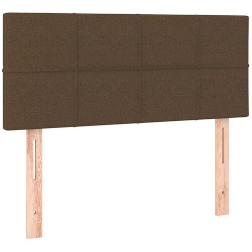  Krevet s oprugama i madracem tamnosmeđi 100 x 200 cm od tkanine Slike