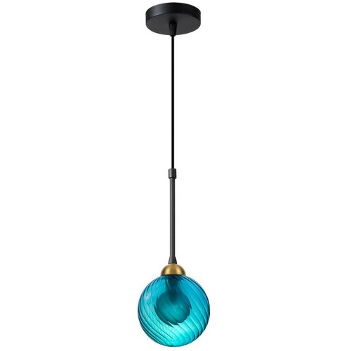 Squid Lighting Modra viseča svetilka s steklenim senčilom ø 12 cm Twister – Cene
