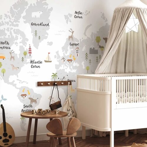  Foto tapeta - Minimalist Map for Children\'s Room 400x280 Vodootporna Cene