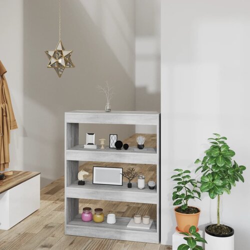 Furnova Knjižna omara/pregrada siva sonoma hrast 80x30x103 cm, (21950871) Slike
