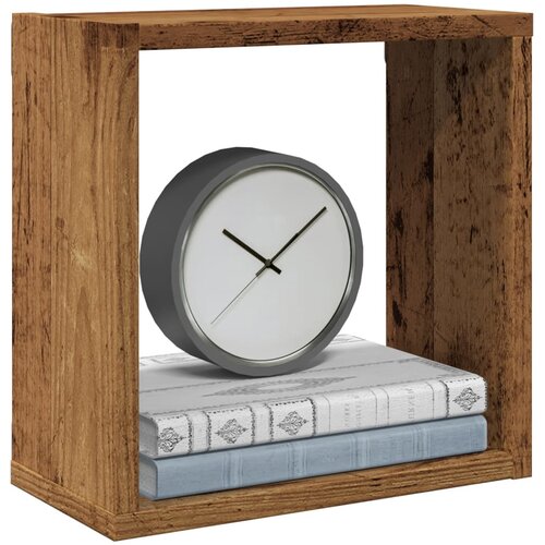 VidaXL Stenske kocke police 2 kosa starega lesa 30x15x30 cm Slike