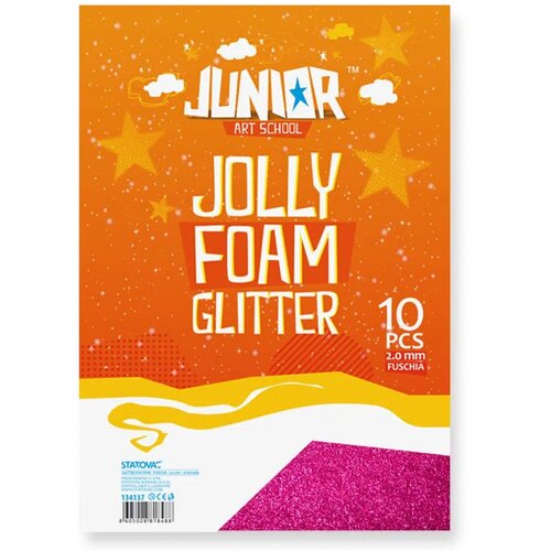 Junior jolly Glitter Foam, eva pena sa šljokicama, A4, 10K, odaberite nijansu Roze Slike