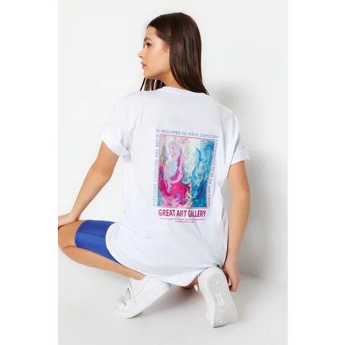 Trendyol T-Shirt - White - Boyfriend