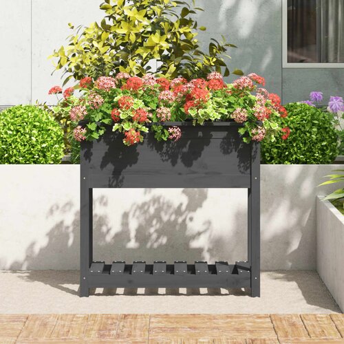  Sadilica s policom siva 82,5x34,5x81 cm od masivne borovine Slike