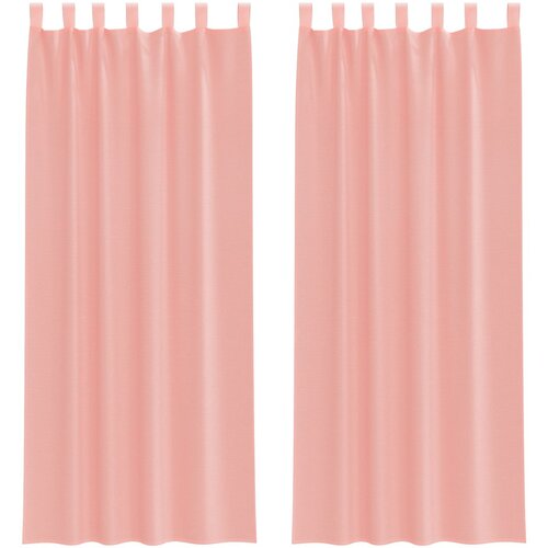 vidaXL Voile zavese z zankami 2 kosa roza 140x260 cm, (5000298481) Cene