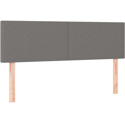  Krevet s oprugama i madracem tamnosivi 140x190 cm od tkanine Slike