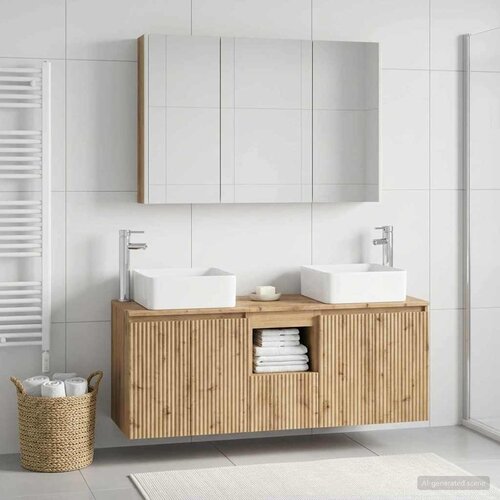  Set ormarića za kupaonicu 4 pcs Hrast artisan Konstruirano drvo Cijene