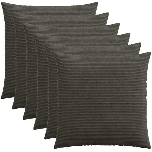  Presvlaka za jastuk 6 pcs HEERLEN Antracit 55 x 55 cm Kord Cijene
