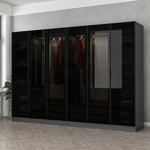 Hanah home kale - 6654 anthraciteblack wardrobe Cene