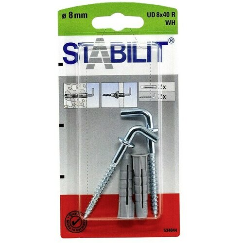 STABILIT Set univerzalnih tipli (Duljina tiple: 40 mm, S kukom, Ukupan broj komada: 2 Kom.) Slike