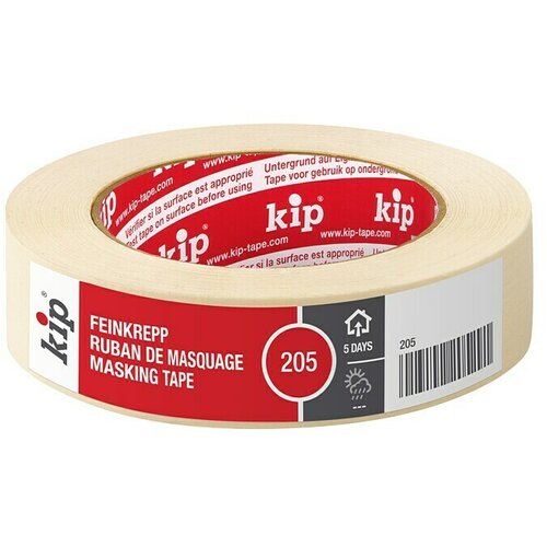 KIP Fini maskirni trak 205 (Samolepilen, 50 m x 30 mm x 0,13 mm, Temperaturna odpornost: 0 &deg;C - 80 &deg;C) Cene