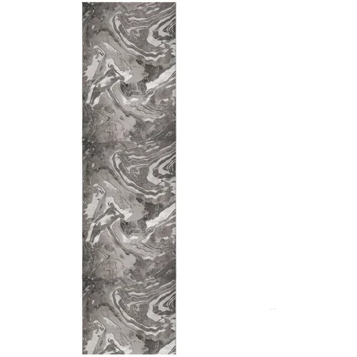 Flair Rugs siva staza marbled, 60 x 230 cm