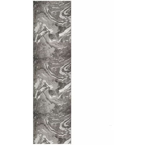 Flair Rugs Siva tekalna površina Marmored, 60 x 230 cm